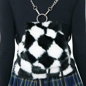 Current Mood Check Me Out Mini Faux Fur Backpack
